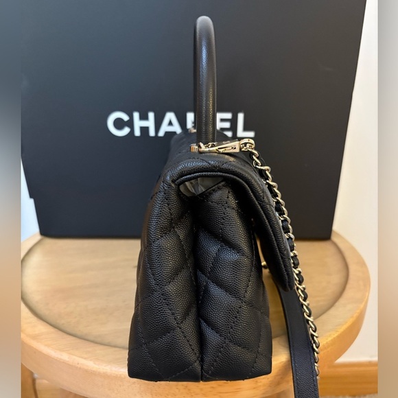 Chanel Small Caviar Coco Top Handle Bag - Picture 6 of 10